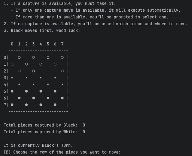 Checkers Game Screenshot